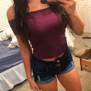 Purple Charlotte Russe Crop Top